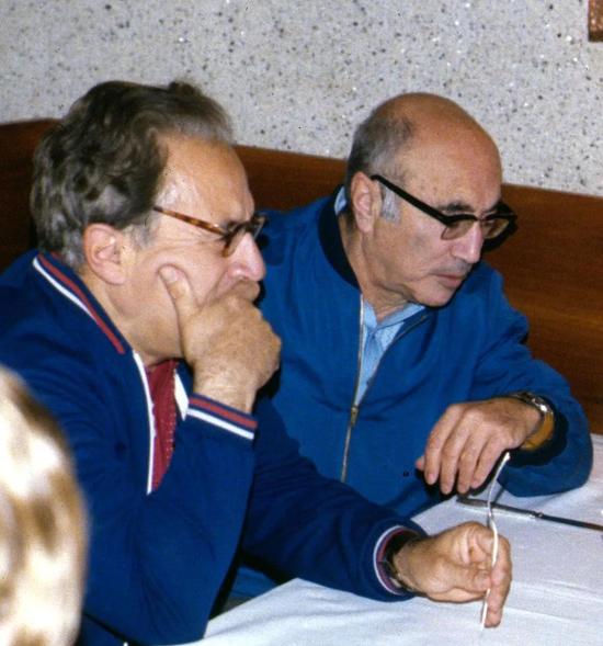 ▲雅科夫·泽利多维奇（右）