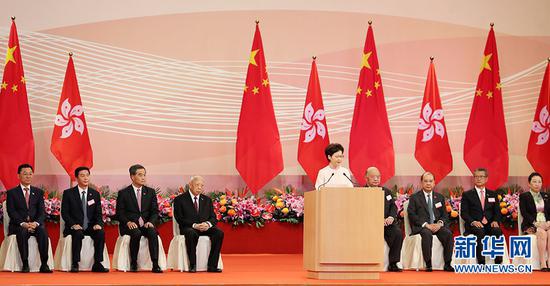 图为“庆贺香港回归故国23周年”系列运动(泉源:新华网)