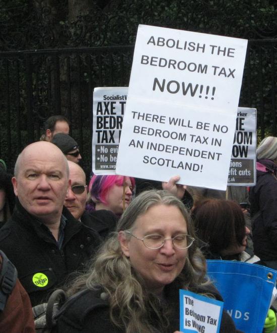  ▲苏格兰群众反对征收卧室税 图片来源：维基百科