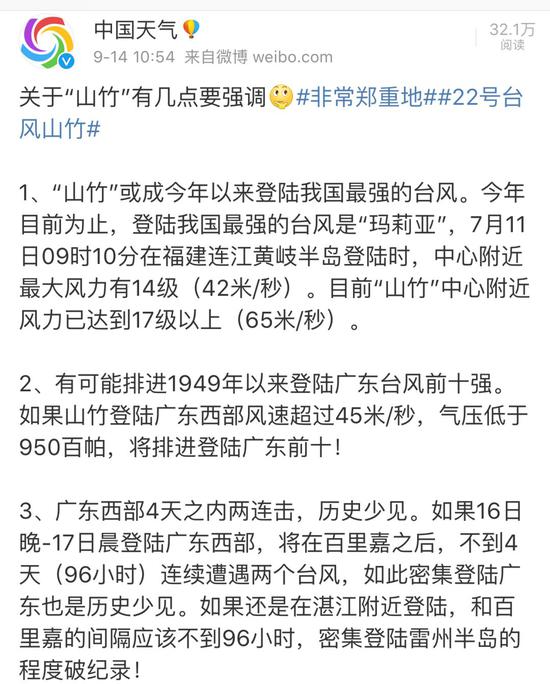 别吹美飓风像怪兽 更大个山竹都到中国家门口了