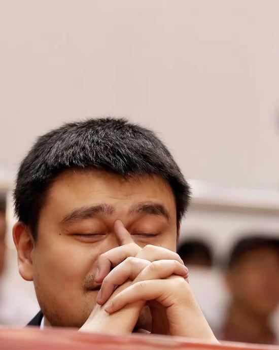 亚洲篮球联合会主席、中国篮球协会主席姚明 中国日报记者 胡美东摄