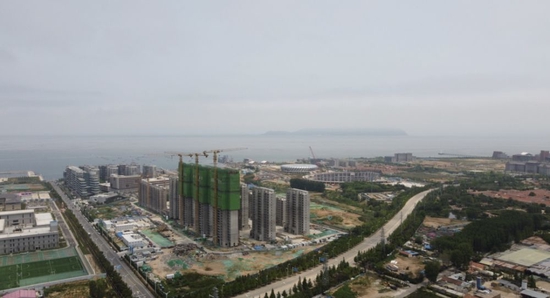 建设中的黄岛区某项目 | 每经记者 王佳飞 摄