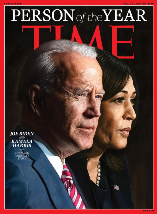  2020年《时代周刊》封面上的拜登和哈里斯。