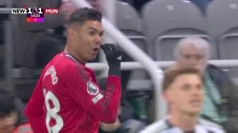 卡里克上任首败！曼联1-2十人纽卡仍第3 奥苏拉绝杀卡塞米罗破门