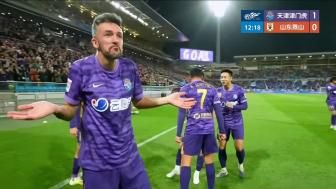 近3轮2胜！泰山2-1逆转津门虎 陈泽仕制胜泽卡破门谢蒂内失点