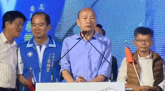 韩国瑜当选高雄市长后 给郭台铭打了3小时电话