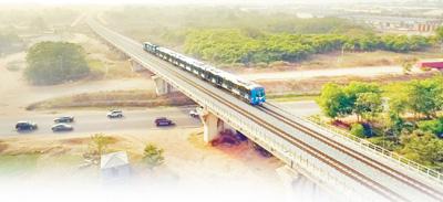 2017年12月，由中国土木工程集团尼日利亚有限公司承建的西非地区第一条城铁尼日利亚阿布贾城铁完工。杨鸿杰摄