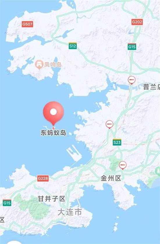 東螞蟻島海域(百度地圖截圖)