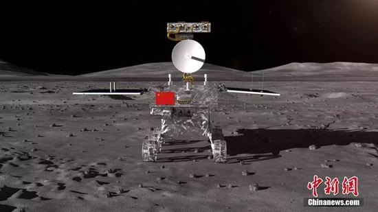 嫦娥四号月球车外观设计构型。 国防科工局探月与航天工程中心 供图