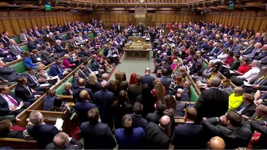 3月27日，英国议会下院投票表决，正式确认推迟原定于3月29日的“脱欧”。新华社/路透
