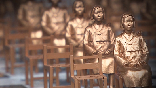 朝鲜半岛“日军慰安妇”受害者少女铜像。图源：SBS电视台
