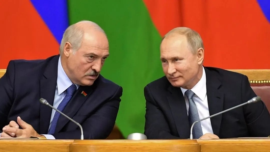  普京与白俄罗斯总统卢卡申科 图：资料