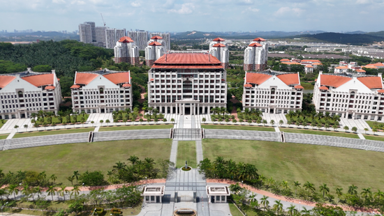 廈門大學馬來西亞分校鳥瞰圖。(廈門大學馬來西亞分校供圖)