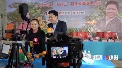 甘有琴与广西灵山县县长做直播