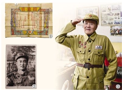 图①:张富清当年的报功书翻拍。
图②:张富清年轻时的照片翻拍。
新华社记者 程 敏摄
图③:张富清近照。
本报记者 田豆豆摄