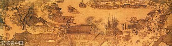 《清明上河图》(局部)。图片来源:视觉中国