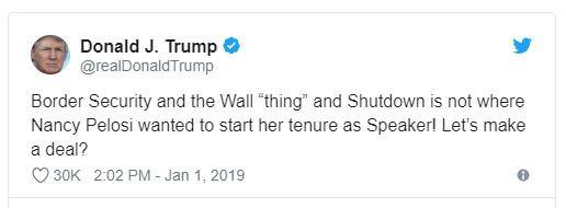 【蜗牛棋牌】政府关门第11天 特朗普向民主党抛橄榄枝:谈谈吧