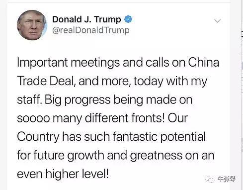 在16日晚上,特朗普还发了另一条推特,大致这样说的: