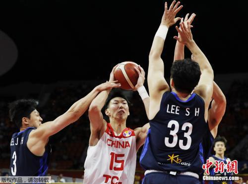 资料图：中国男篮击败韩国