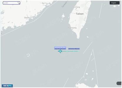 美ep3e电子侦察机又在台湾西南空域出现经过巴士海峡向南海方向飞行