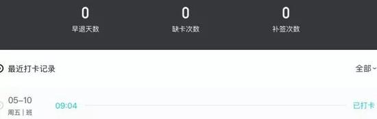 ▲ 5-10考勤记录