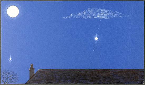 1975年英国UFO目击事件的素描 图片来源：英国国家档案馆