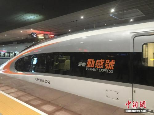 材料图:广深港高铁喷鼻港段。 中新社发 张茜茜 摄 材料图:广深港高铁喷鼻港段。 中新社发 张茜茜 摄