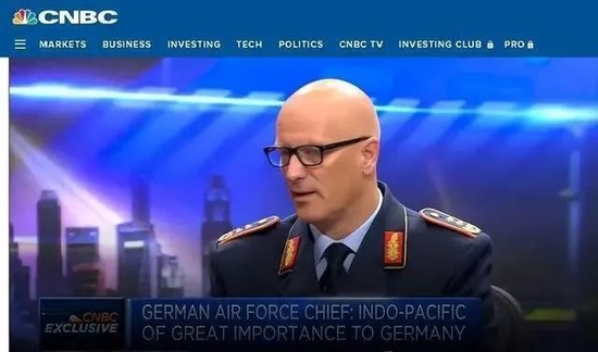 德国空军司令英戈·哈格茨在美国全国广播公司节目中接受采访
