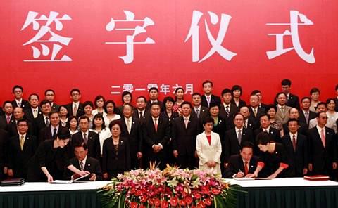 2010年ECFA签字仪式 图片来源:“中评社”