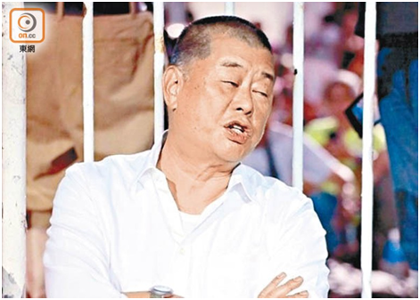 黎智英资料图(图片泉源:香港“东网”)