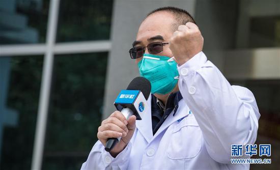这是武汉金银潭医院院长张定宇(1月29日摄)。 记华社新者。 肖艺九 摄