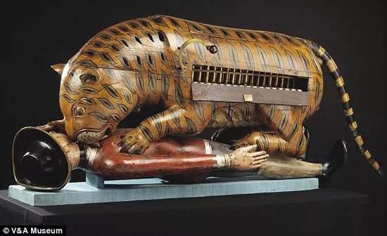 V&A博物馆藏品：1799年从印度抢来的帝王之虎 来源： dailymail.co.uk