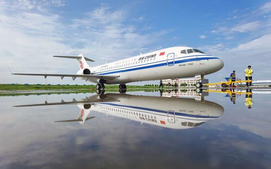 ARJ21飞机入编国航机队。中国商飞供图