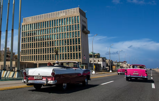 美国驻哈瓦那大使馆外景。图源：ap