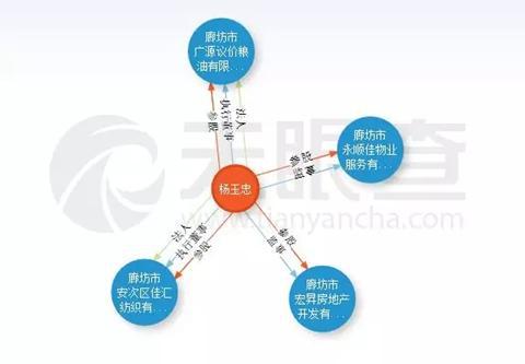 ▲杨玉忠公司关系图。资料来自天眼查