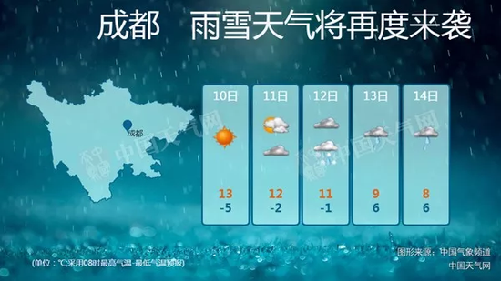 下周二开始 雨雪天气将开始蔓延