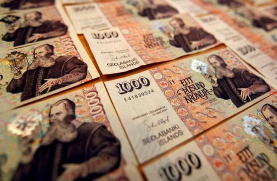1000冰岛克朗钞票。（图片来源：路透社）