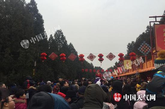 昨天,地坛庙会人山人海。