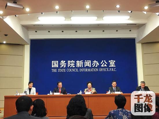 12月26日上午,2019北京世园会第二次新闻发布会在国务院新闻办公室召开。图为新闻发布会现场。千龙网记者 李金鑫摄