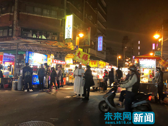 地震发生前的西门町夜市。受访者提供。