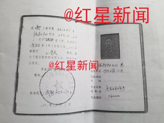 ▲犯罪嫌疑人张扣扣当年的入伍通知和证件复印件   受访者供图