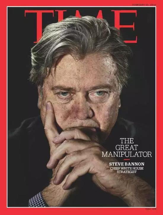 ▲班農登上《時代》雜誌封面。圖據《時代》雜誌