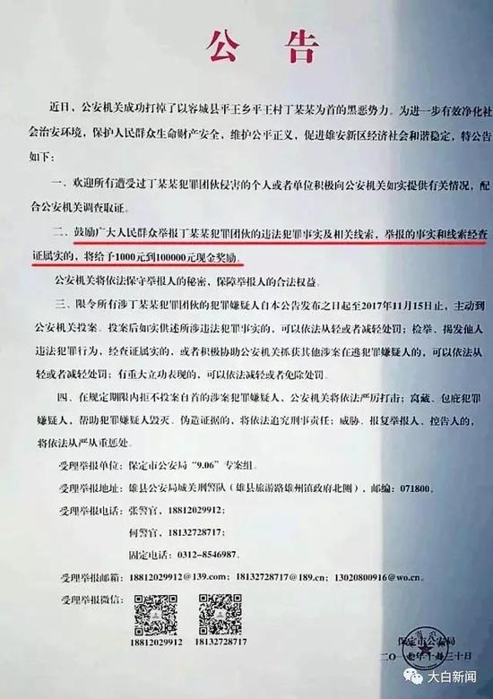 保定市公安局公告