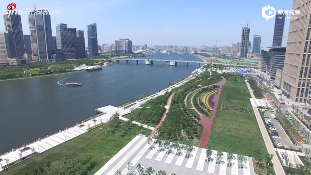 航拍魅力滨海——空中俯瞰滨海中心商务区