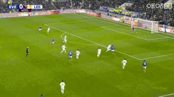 英超-埃弗顿1-1利兹联 贾斯汀破门巴里连场建功勒温、盖耶中框