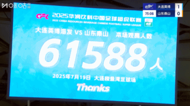 61588人观赛!英博2-0泰山2连胜 韩鹏带队开门黑泰山客场6轮不胜