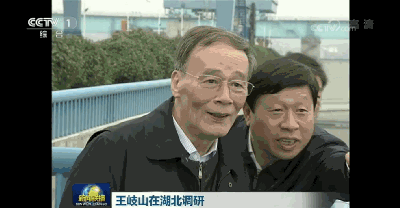 王岐山考察库区环境保护(视频截图)