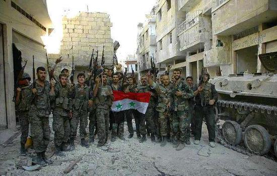 图为叙利亚政府军