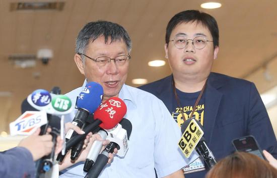 柯文哲接受采访 图自台媒