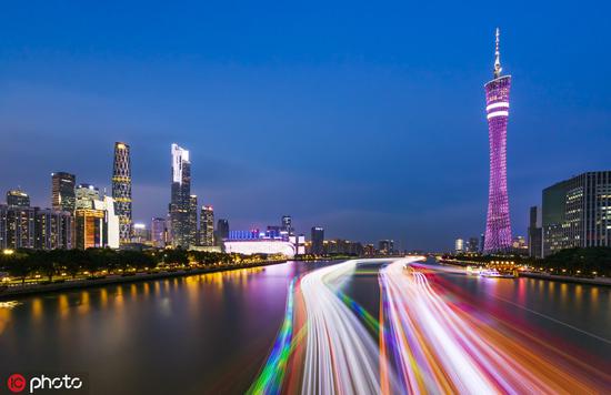 广州塔夜景(图源:东方IC)